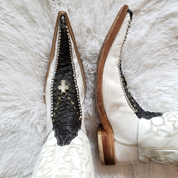 Vintage Mexican Western Boots 3x toe - Picture 4 of 15